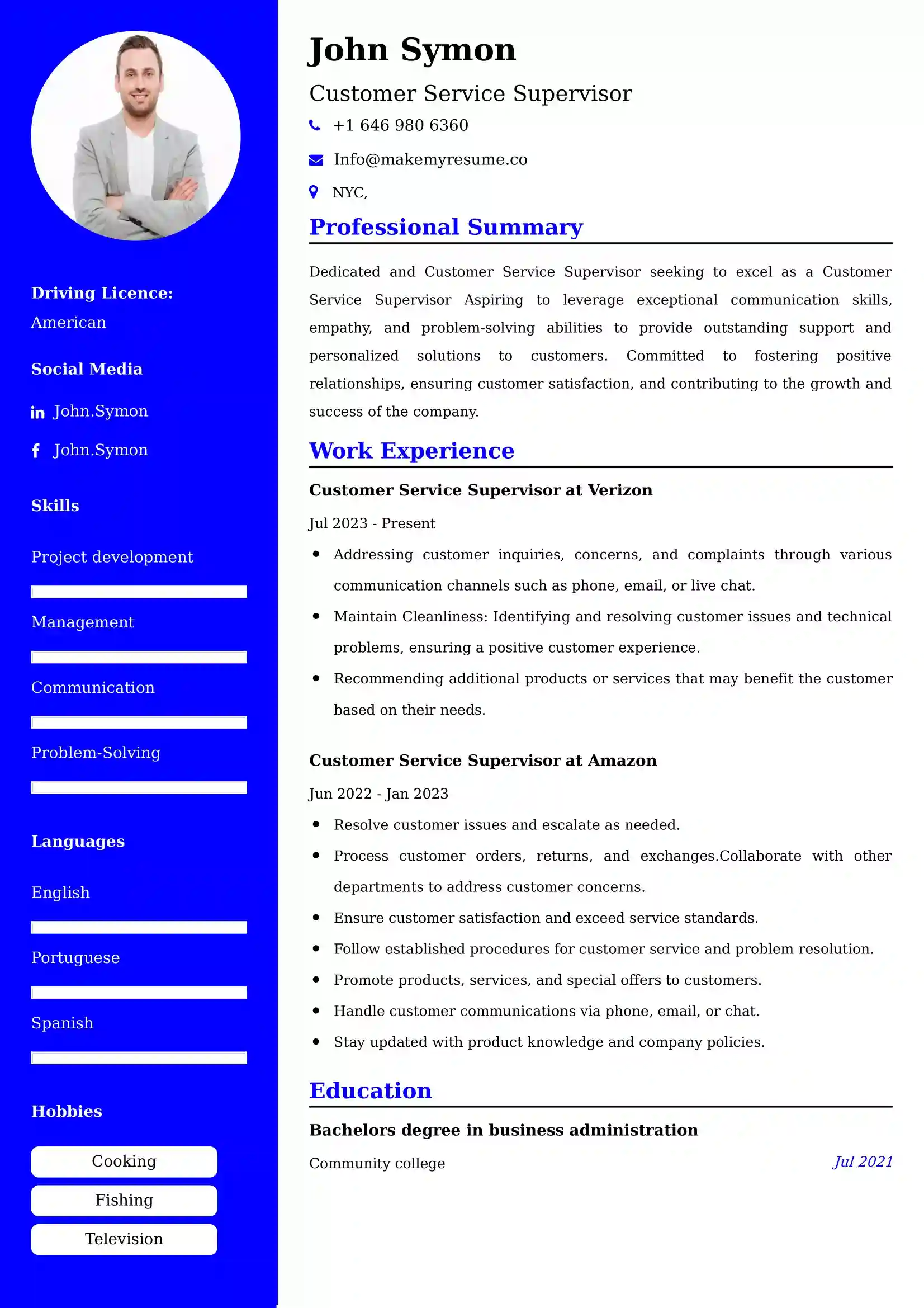 Customer Service Supervisor Resume Examples - UAE Format and Tips.