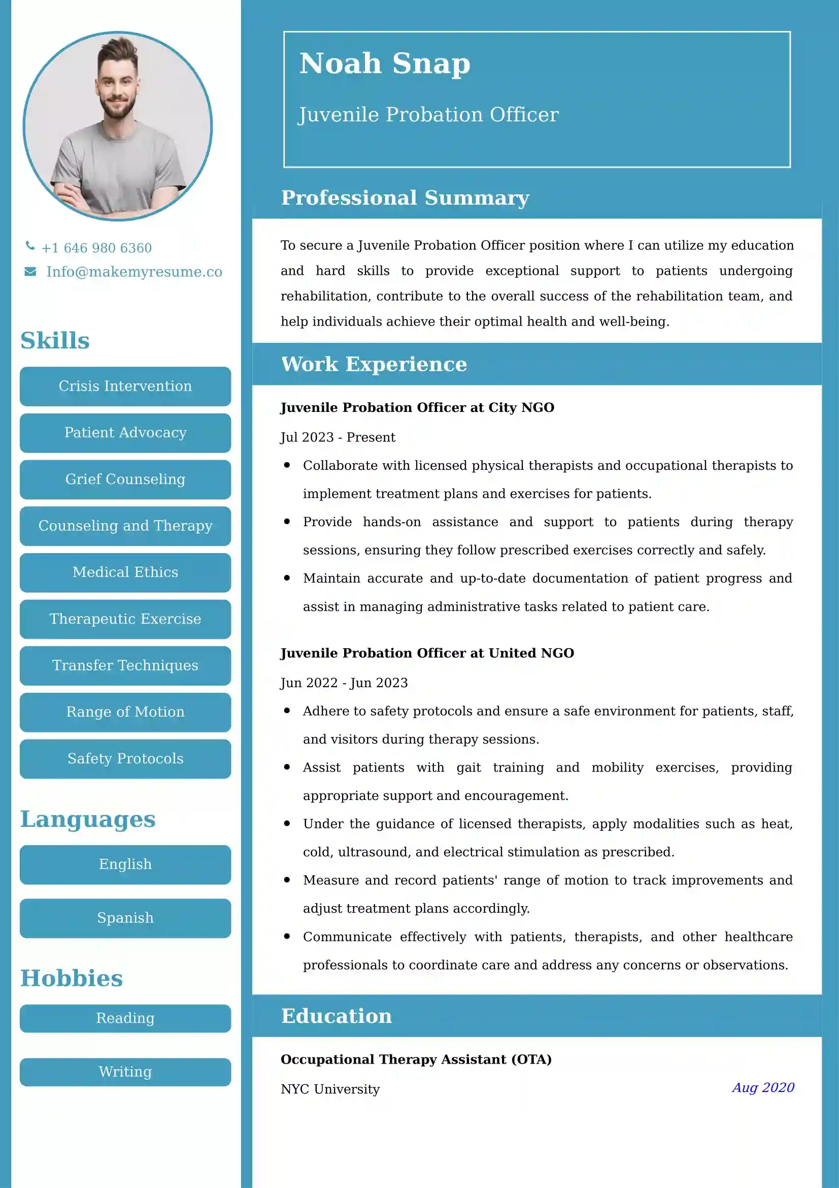 Juvenile Probation Officer Resume Examples - UAE Format and Tips.